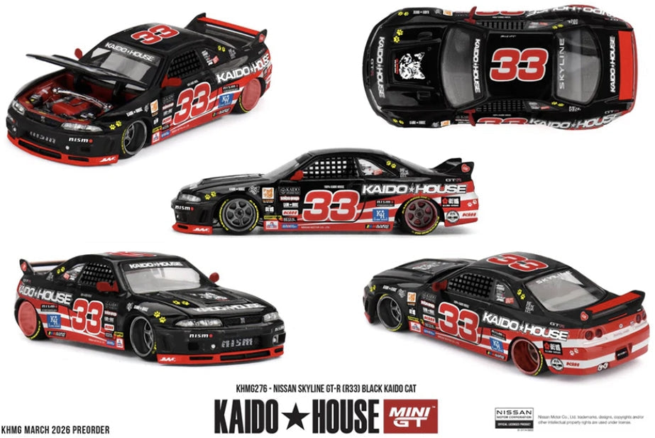 MGTKHMG276 Nissan Skyline GT-R (R33) Black Kaido Cat