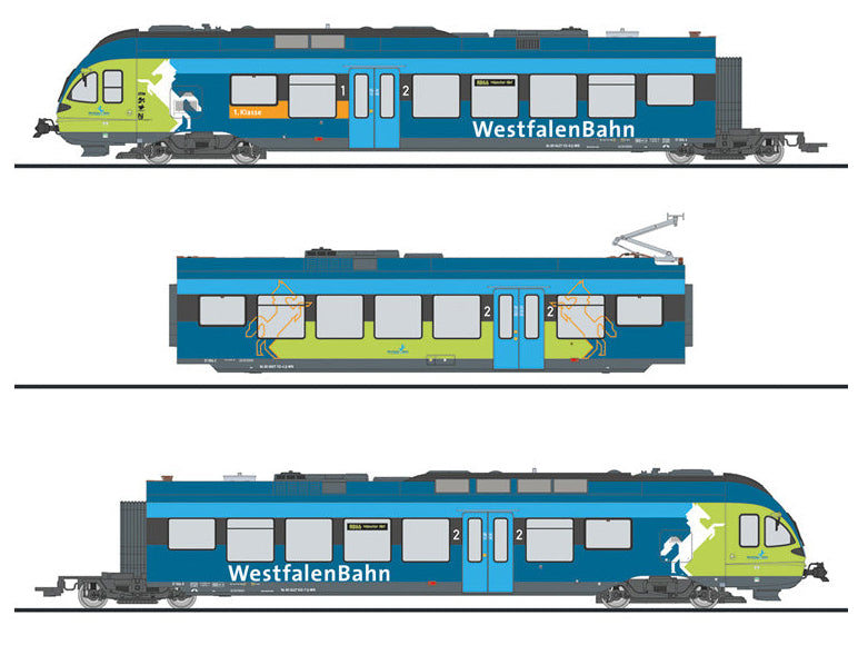3-part electric multiple unit, "FLIRT", WestfalenBahn, Ep.VI