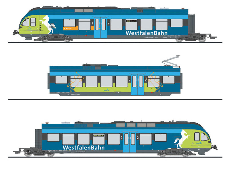 3-part electric multiple unit, "FLIRT", WestfalenBahn, Ep.VI