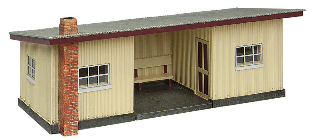 Narrow Gauge (NG7) Corrugated Station Brown & Cream