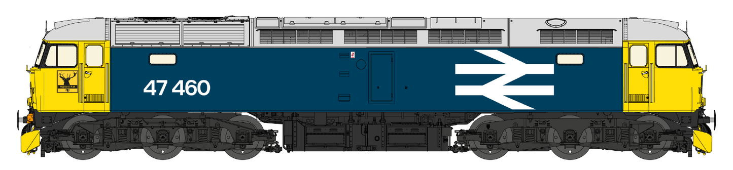 Class 47 BR Blue Large Logo No.47460 Diesel Locomotive