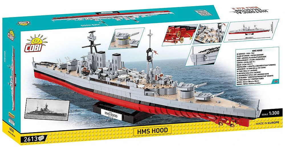 HMS Hood WWII (2613 pcs) Model Kit