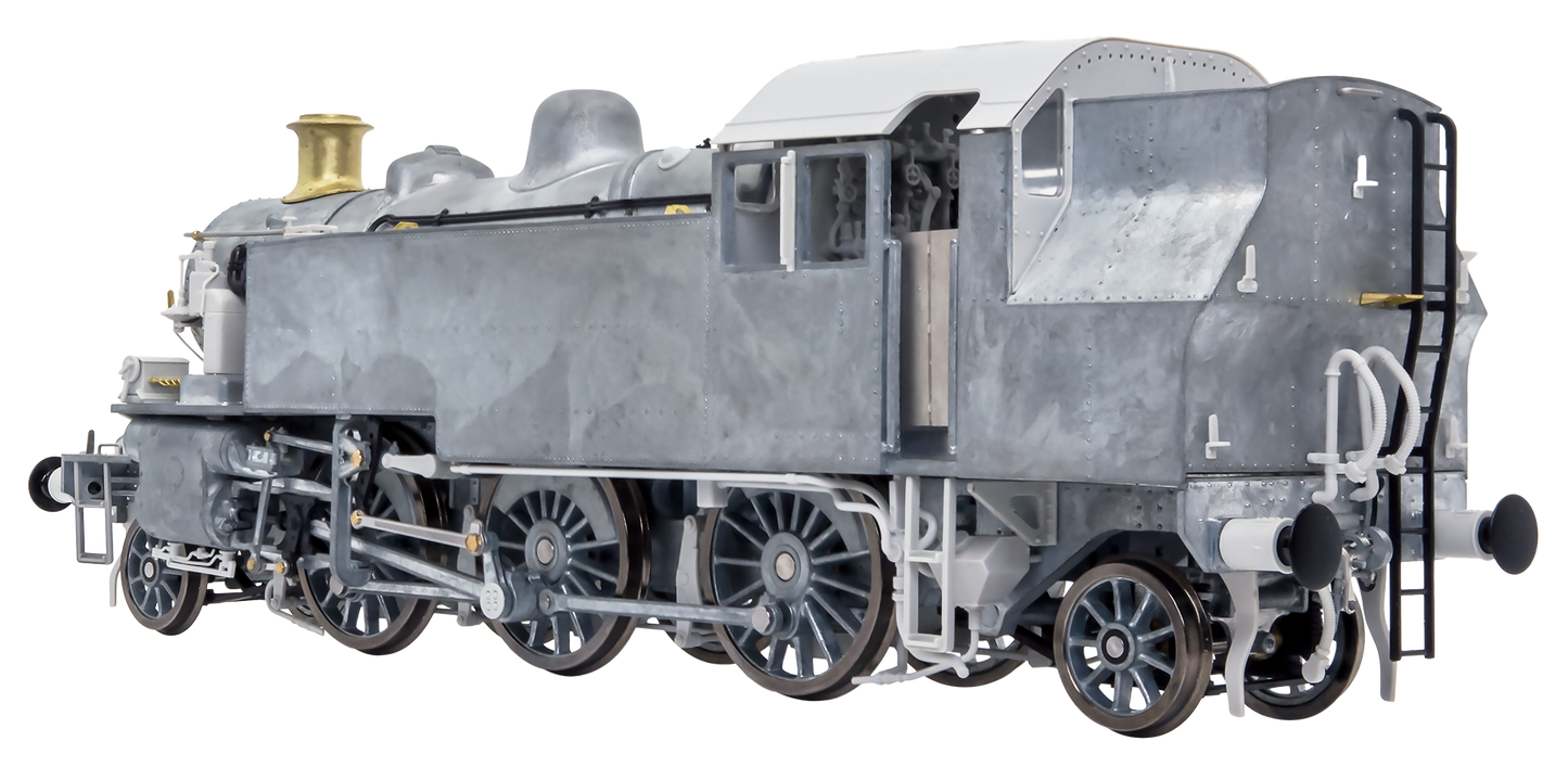 LHT-S-041-002US Ivatt Class 2 2-6-2T British Railways Lined Black Push Pull Unnumbered Steam Locomotive - DCC Sound