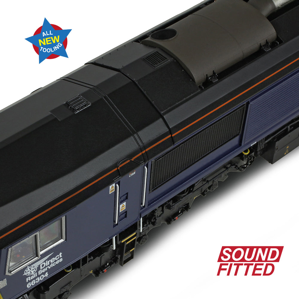 Class 66/3 66304 DRS Compass (Small Logo) Diesel Locomotive - DCC Sound
