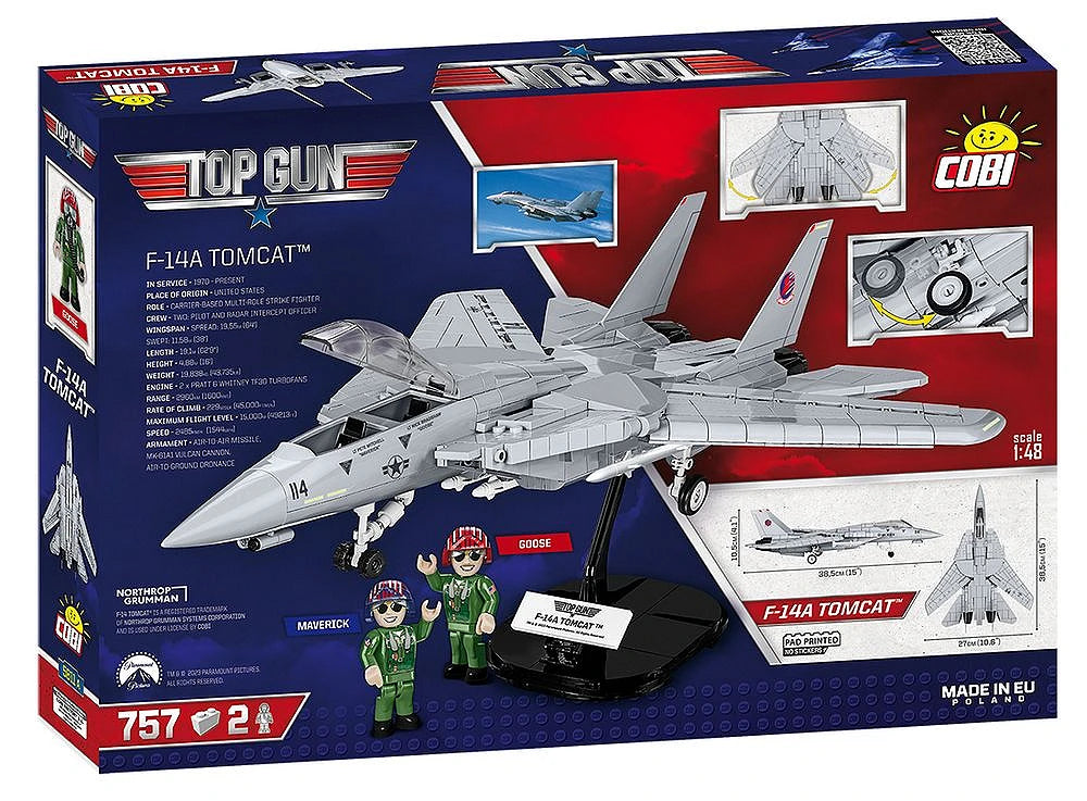 F14 Tomcat Top Gun (759 pcs) Model Kit
