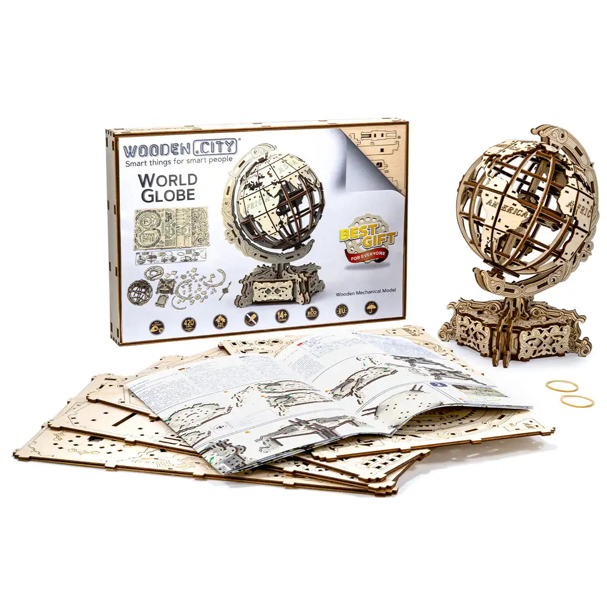 3D Wooden Travel Puzzle - World Globe