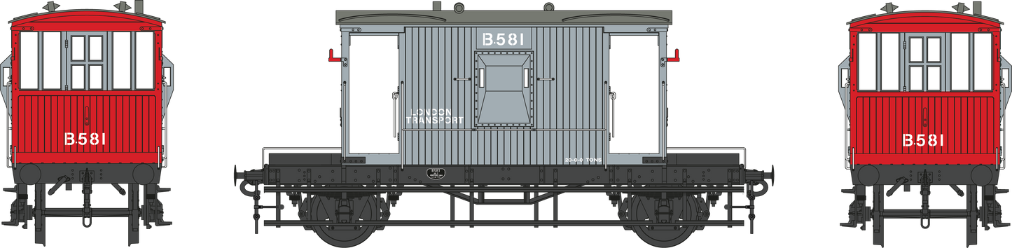 BR 20T Brake Van London Transport Diagram 1/507 B.581