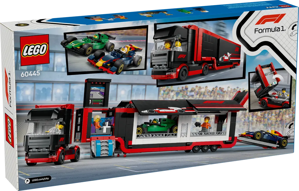 Lego City F1® Truck with RB20 & AMR24 F1® Cars - 60445