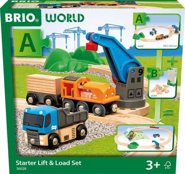 36028 BRIO World Railway Set Starter Lift & Load Set