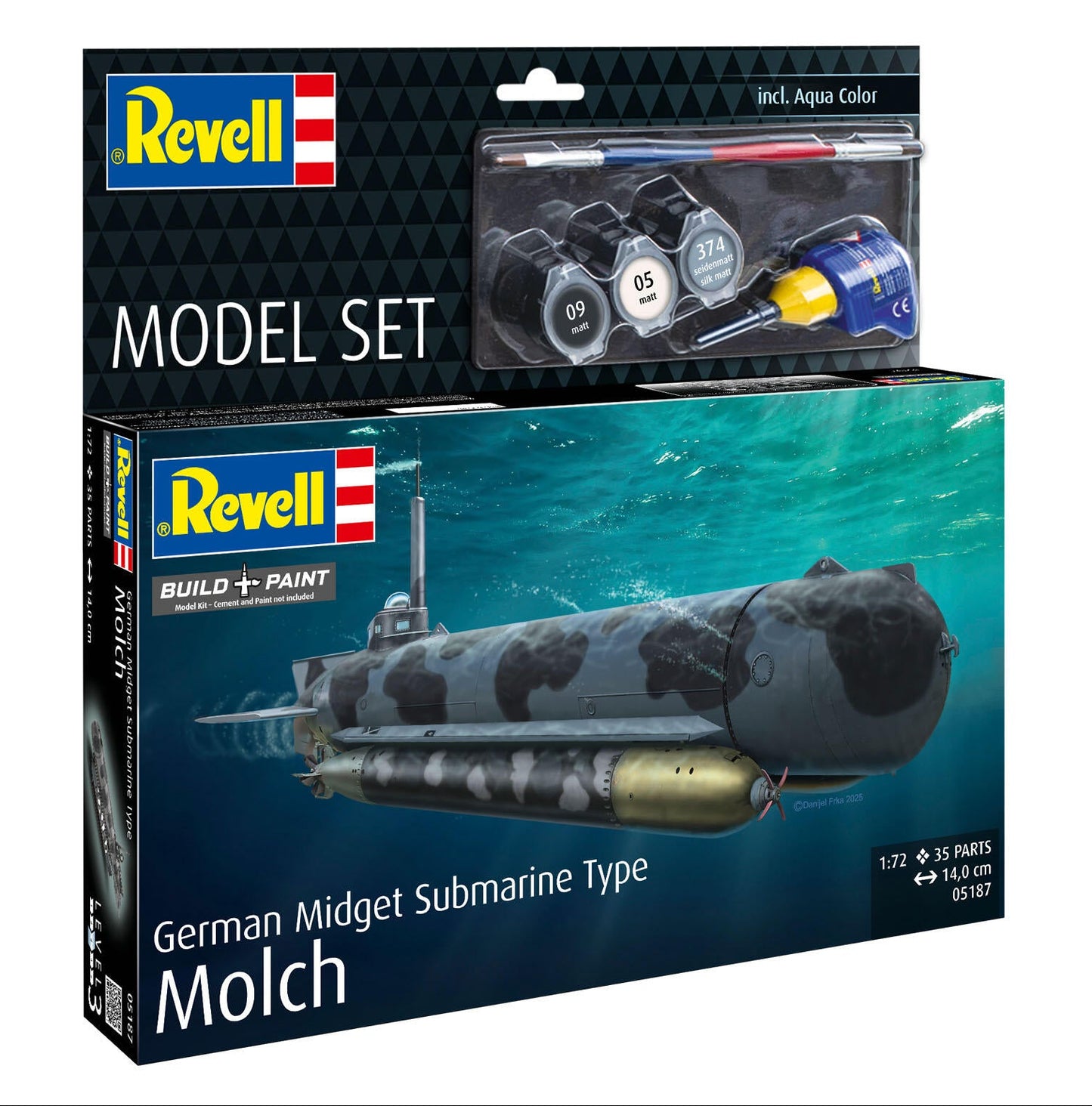 65187 Model Set German Midget Submarine Type Molch Model Kit