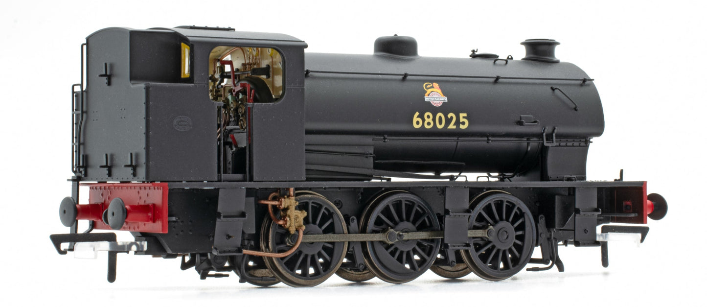 Hunslet 'Austerity' 0-6-0 Saddle Tank BR Black No.68025 (Early Emblem) Steam Locomotive - DCC Sound