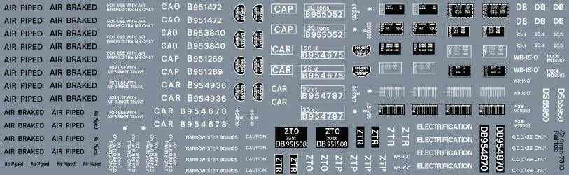 RT-4-7310 20t CAO / CAP / CAR / ZTO / ZTP / ZTR brake van Transfer