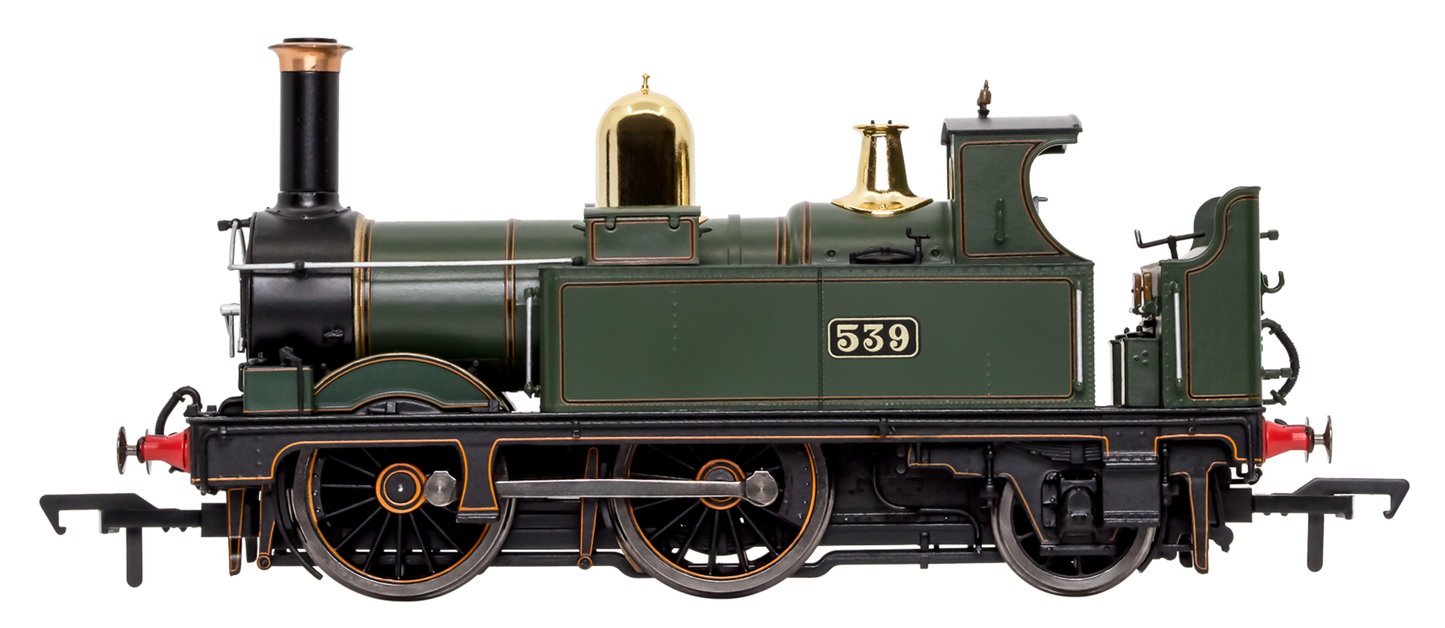 GWR 517 Class 0-4-2 539 Lined G.W. Green Black Frames Steam Locomotive