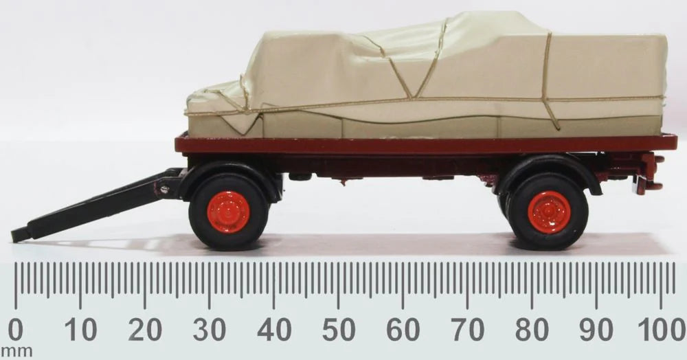 Showground Canvassed Trailer Maroon/Red