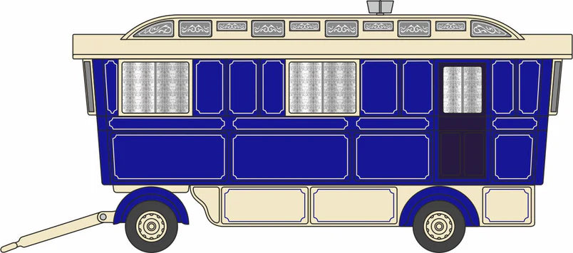 Showmans Caravan Blue/Cream