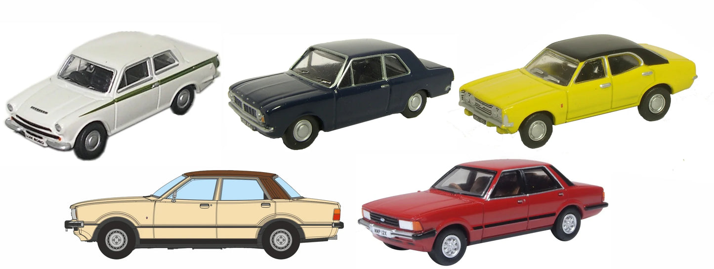 76SET82 5 Piece Ford Cortina Set Mk1/2/3/4/5