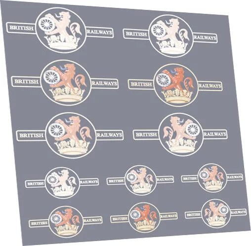 RT-7-1299 RAILTEC 7-1299 Faded BR late crest ferret & dartboard