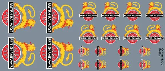 BR early crest lion & wheel totem: L&R facing Transfer