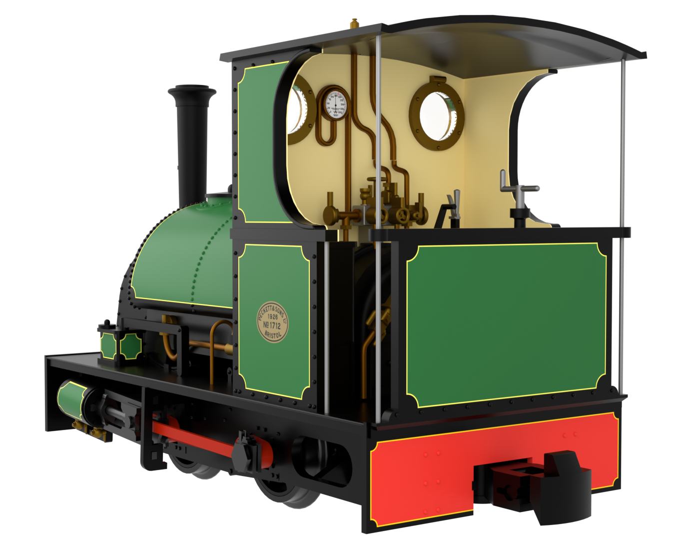 814503 Peckett & Sons Cranmore Class 0-4-0ST Bowaters Style Light Green Steam Locomotive - DCC Fitted