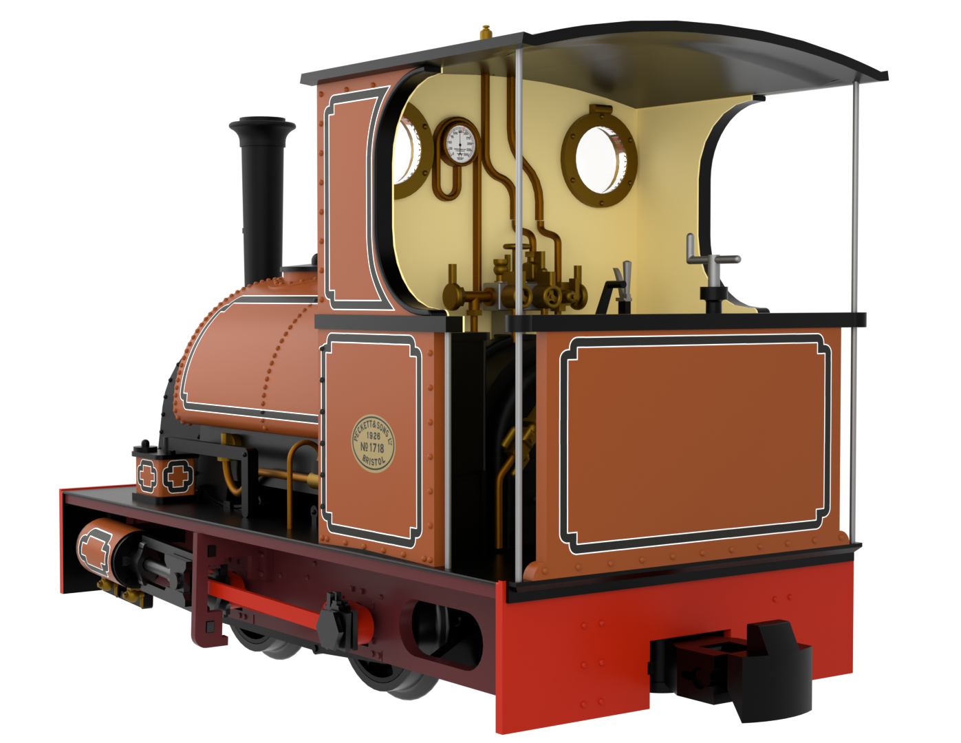 814506 Peckett & Sons Cranmore Class 0-4-0ST Lined Burnt Orange Steam Locomotive - DCC Fitted