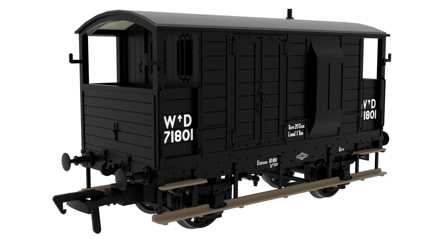 820003 LSWR/WD 20T Brake Van - No. 71801 WD Black