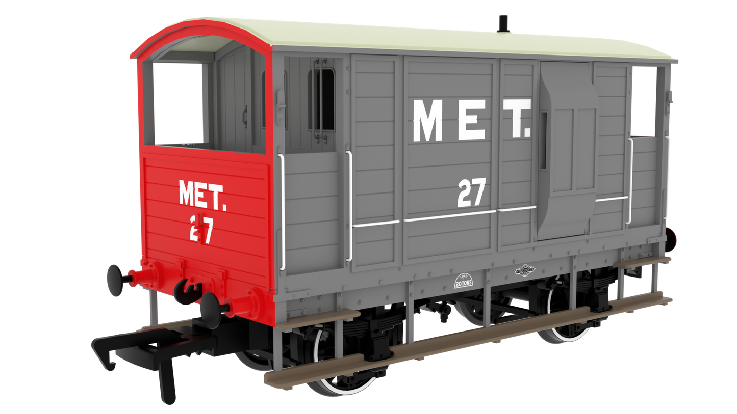 820008 LSWR/WD 20T Brake Van - No. 27 Metropolitan Grey