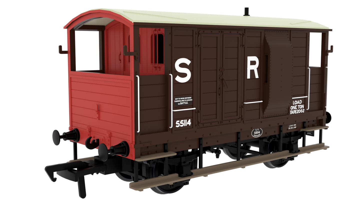 820009 LSWR/WD 20T Brake Van - No. 55114 SR Brown (pre-36)