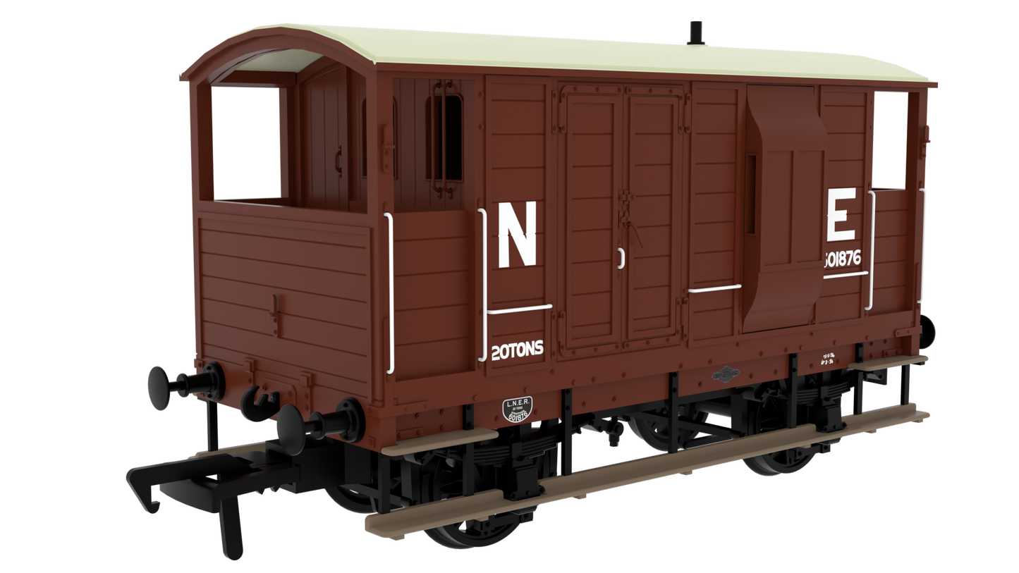 820012 LSWR/WD 20T Brake Van - No. 601876 LNER Oxide (pre-36)