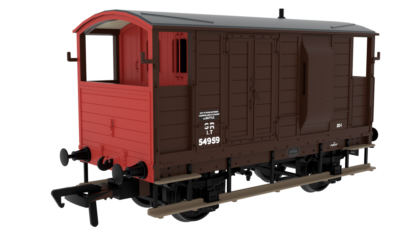 820015 LSWR/WD 20T Brake Van - No. 524959 SR Brown (post-36)