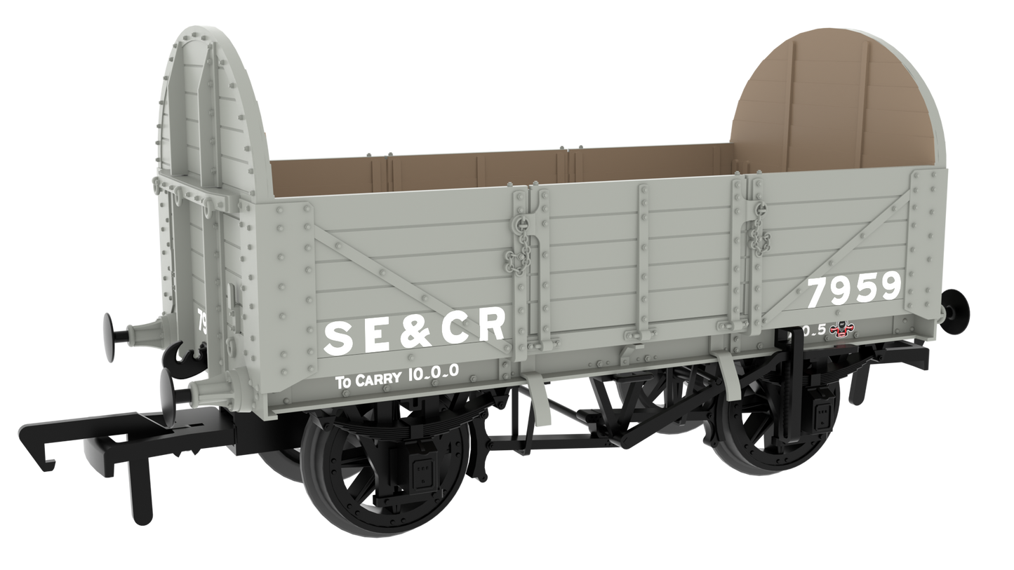 824005 SER/SECR 5-plank 10 ton open wagon - SE&CR Wainwright Light Grey No. 7959