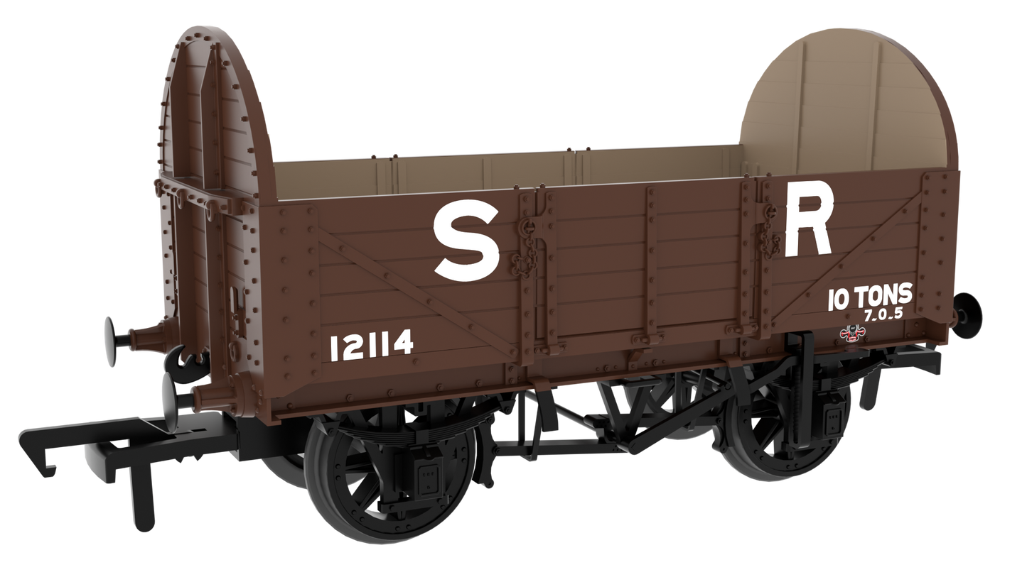 824017 SER/SECR 5-plank 10 ton open wagon - SR Pre-’36 Brown No. 12114