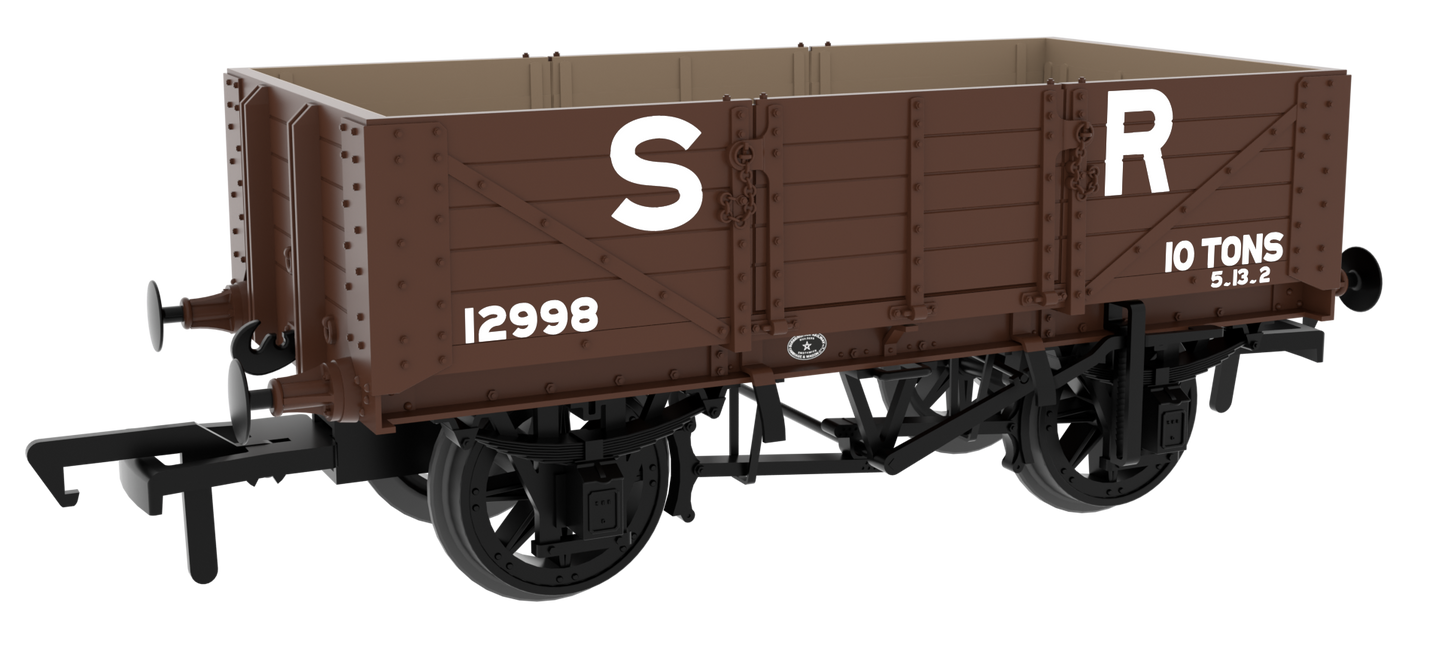 824022 SER/SECR 5-plank 10 ton open wagon - SR Pre-’36 Brown No. 12998