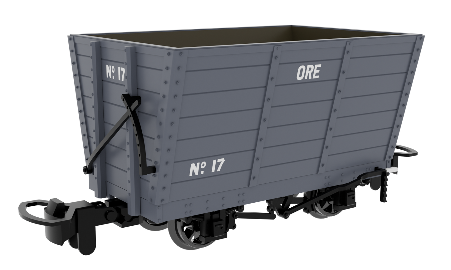 833003 Wooden Hopper - Dark Grey 'Ore' No. 17