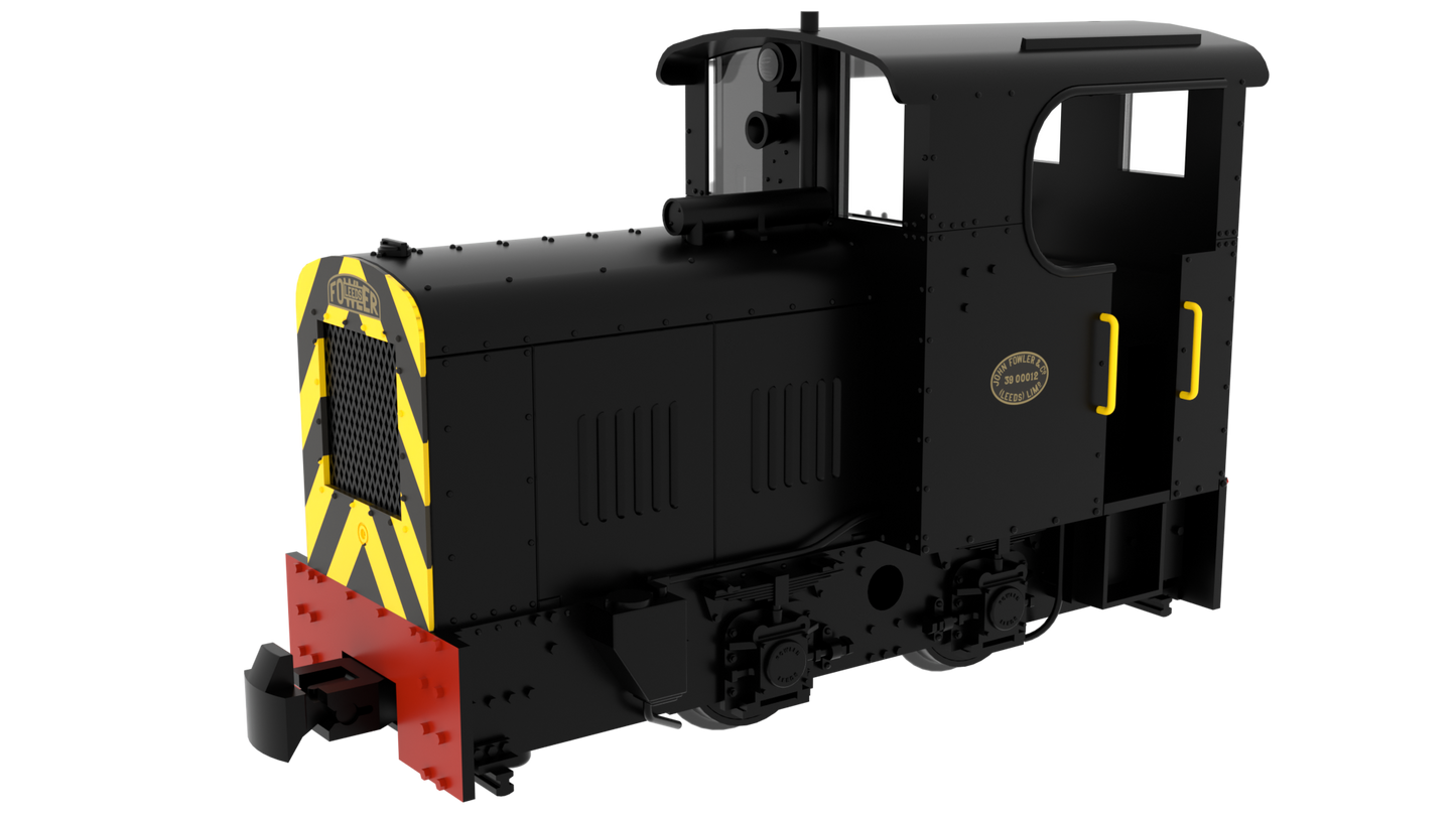 834009 009 Fowler Resilient - Black with Wasp Stripes No. 39000012 Diesel Locomotive