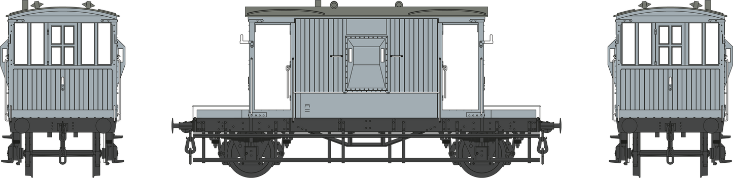 BR 20T Brake Van BR Grey Unnumbered