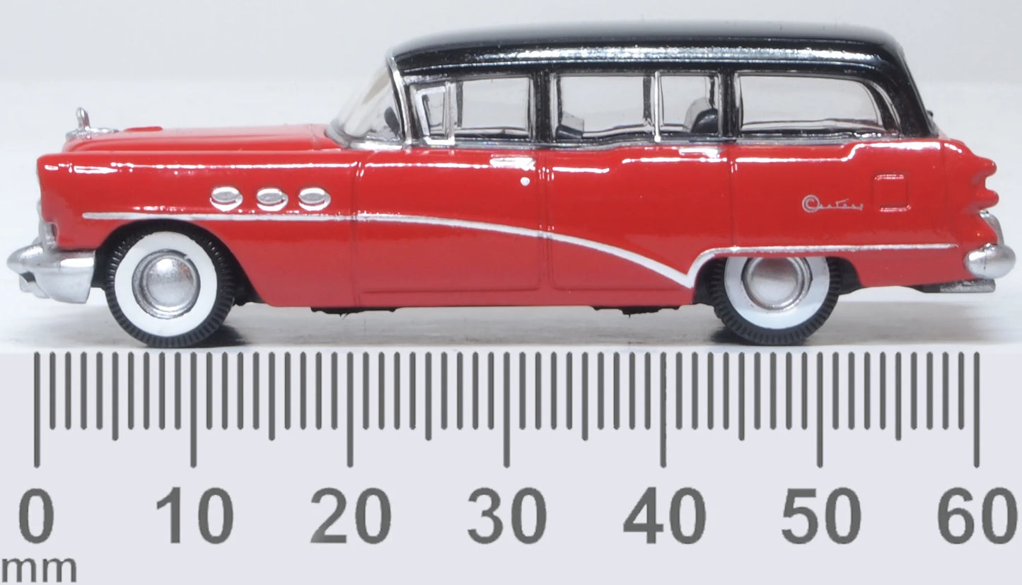 87BCE54004 1954 Buick Century Estate Wagon Matador Red/Carlsbad Black
