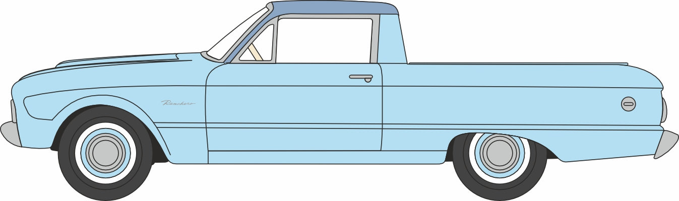 87FA60003 Ford Falcon Ranchero 1960 Skymist Blue/Belmont Blue