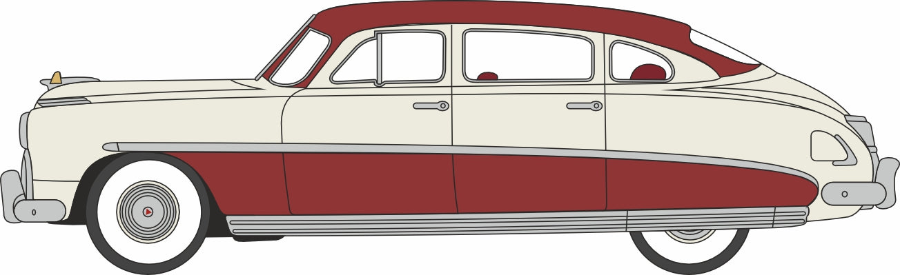 87HH51002 Hudson Hornet Sedan 1951 Toro Red/French Gray