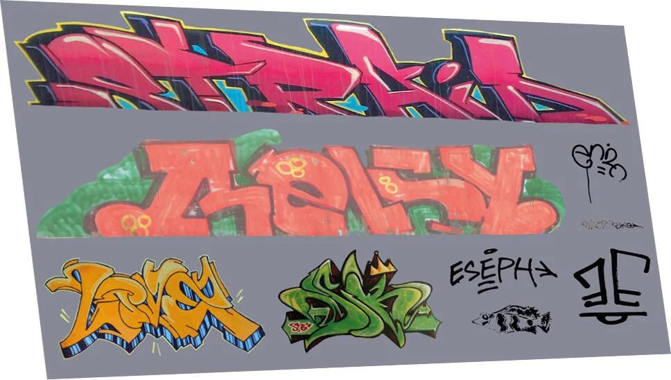 Graffiti: Artistic K (Suits Larger Wagons) Waterslide Decals