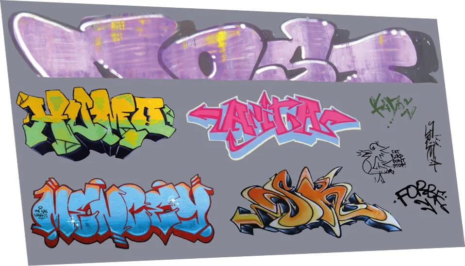 Graffiti: Artistic L (Suits Larger Wagons) Waterslide Decals