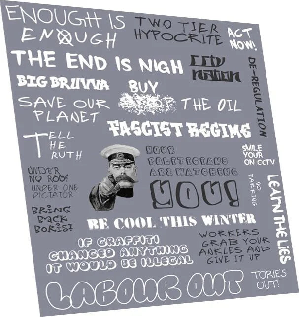 Political graffiti: 2020s OO Gauge Waterslide Decals Transfer