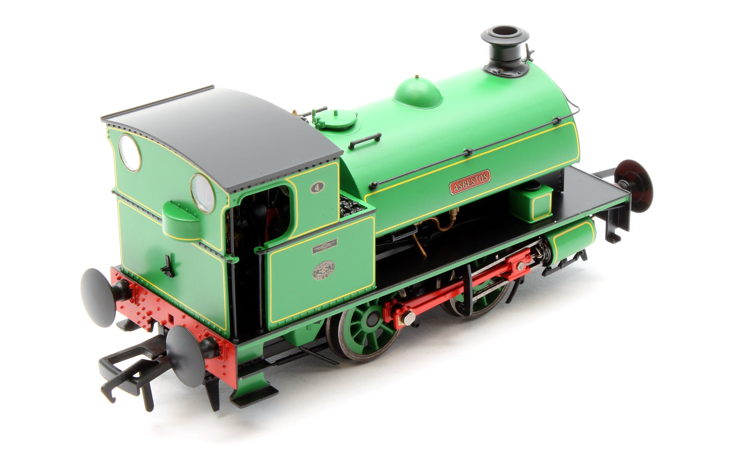 Hawthorn Leslie 0-4-0 Green Lined Yellow `Asbestos' 4 - Steam Tank Locomotive - DCC Sound
