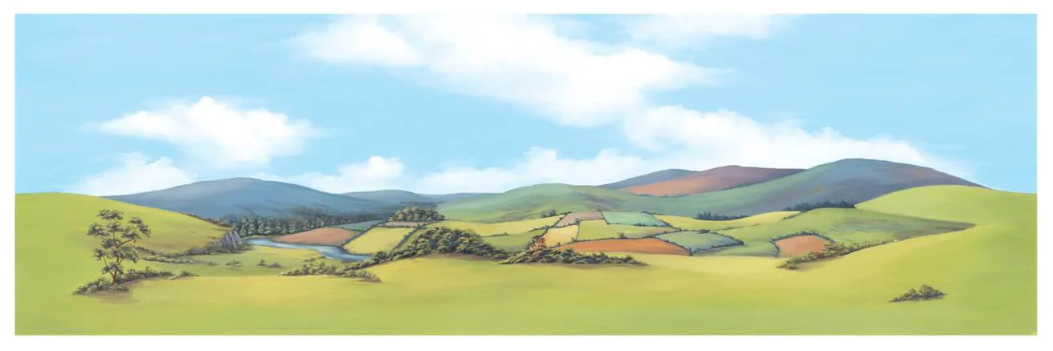 Large Mountainous Landscape Backscene