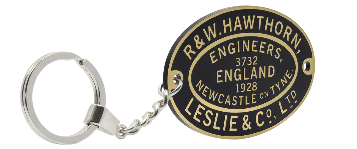 Hawthorn Leslie Worksplate Keyring – 3732 Newcastle Electric Supply no 13