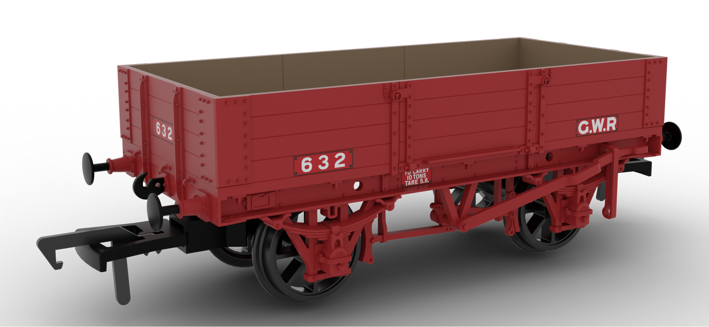 Dia. O21 Four-Plank Open GWR Red (number plates) No.632