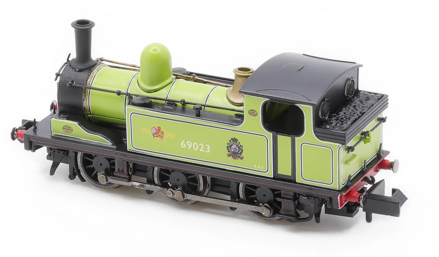 J72 0-6-0 69023 BR Lined Apple Green (Preserved) NER & Late Crest Steam Tank Locomotive - DCC Fitted