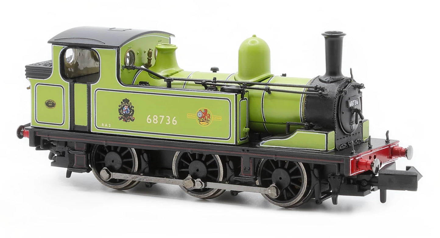 J72 0-6-0 68736 BR Lined Apple Green (Station Pilot) Late Crest Steam Tank Locomotive