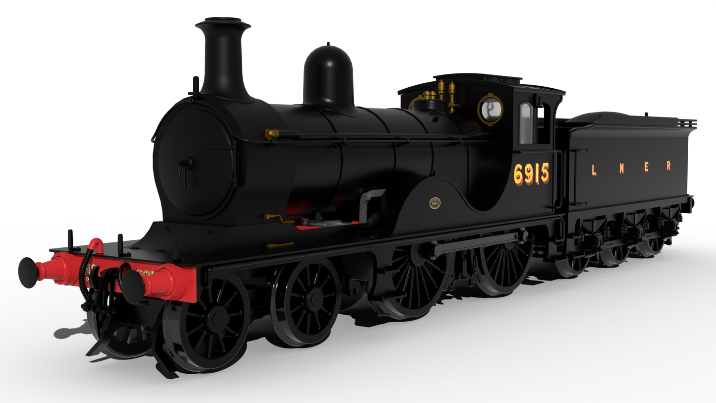 LNER D40 Class 4-4-0 No.6915 - LNER Unlined Black Steam Locomotive - DCC Sound