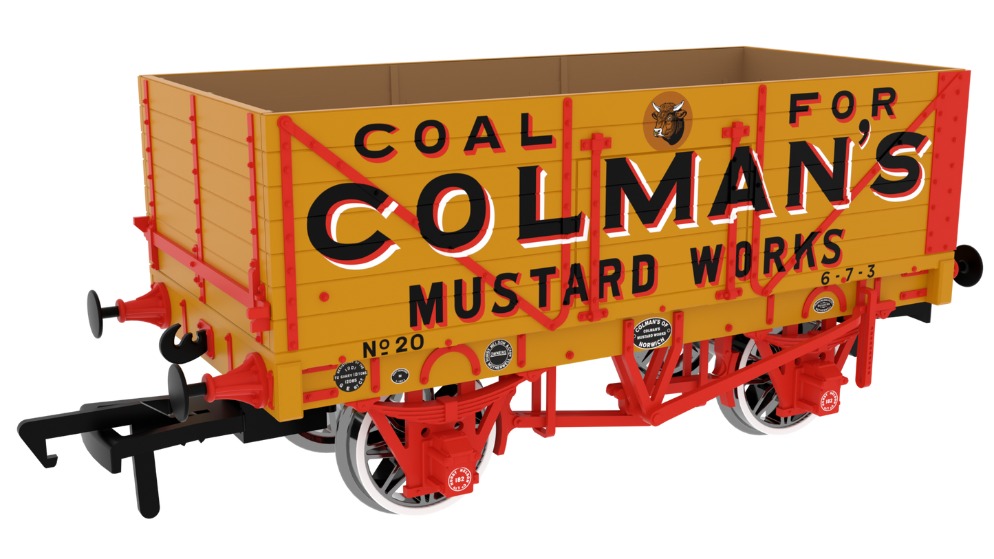 7 Plank 1907 Railway Clearing House Private Owner Open Wagon Colman’s Mustard No.20