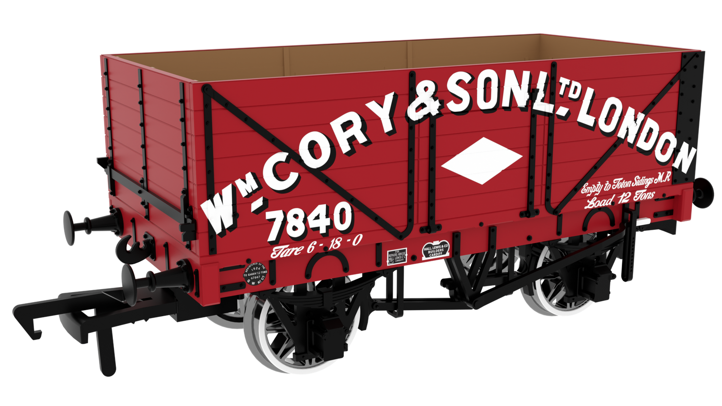 967252 7 Plank 1907 Railway Clearing House Private Owner Open Wagon Wm Cory & Son No.7840